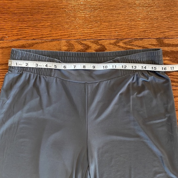 IMAN global chic gray wide leg SHORT pull on pants relaxed fit size Large short - Picture 10 of 12